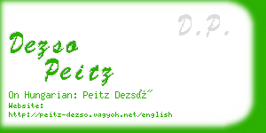 dezso peitz business card